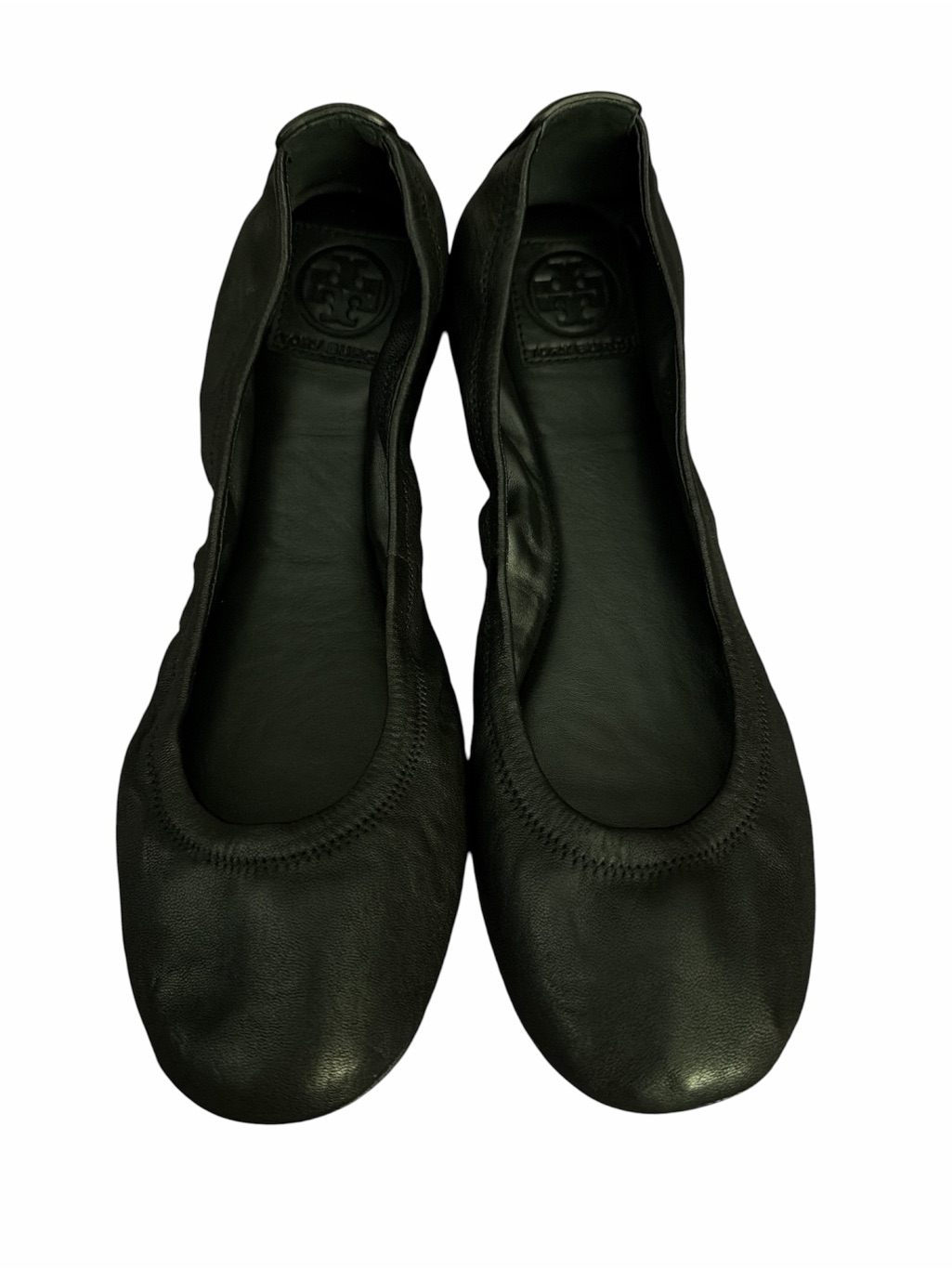 Tory Burch Minnie Ballet Flats In Black Leather